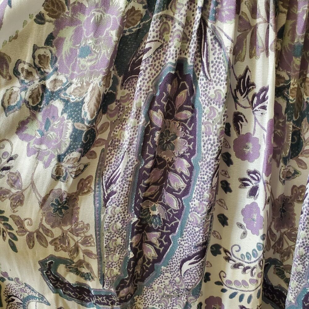 Free People Rain Or Shine Lace Up Mini Dress Ivory Paisley Womens XS - Picture 5 of 15